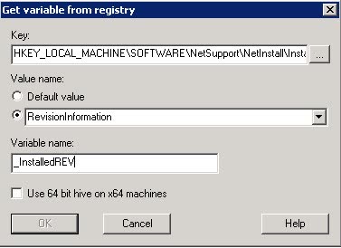 DSM-Screenshot: Installierte Revision mit RegReadValueEx aus der Registry auslesen